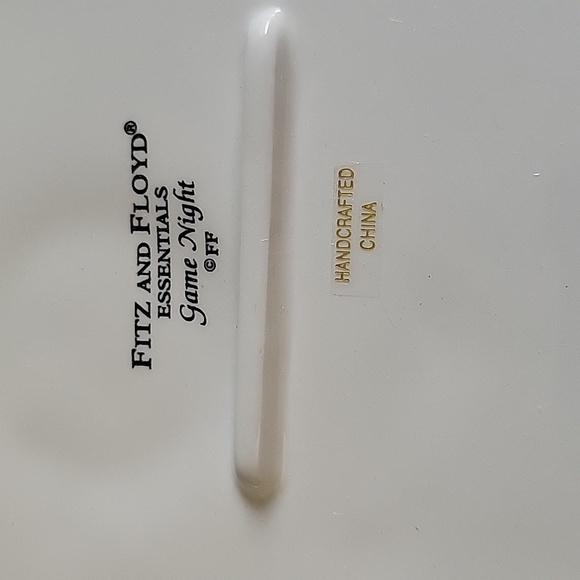 Fitz and Floyd Game Night Card Tray - Black and Red - Picture 2 of 4